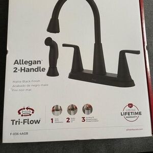 Allegan 2-Handle Matte Black Faucet